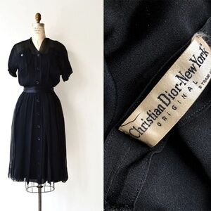 Vintage 1950s Christian Dior Shirt Dress
